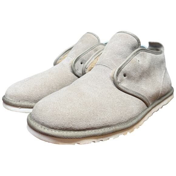 UGG Maksim Chukka Boots Men 11 Brindle Grey Suede Shearling Lined Lace Up READ main image 9
